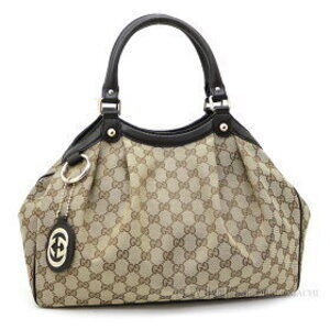Gucci Sukey Tote Bag Original GG Canvas Beige Brown Interlocking